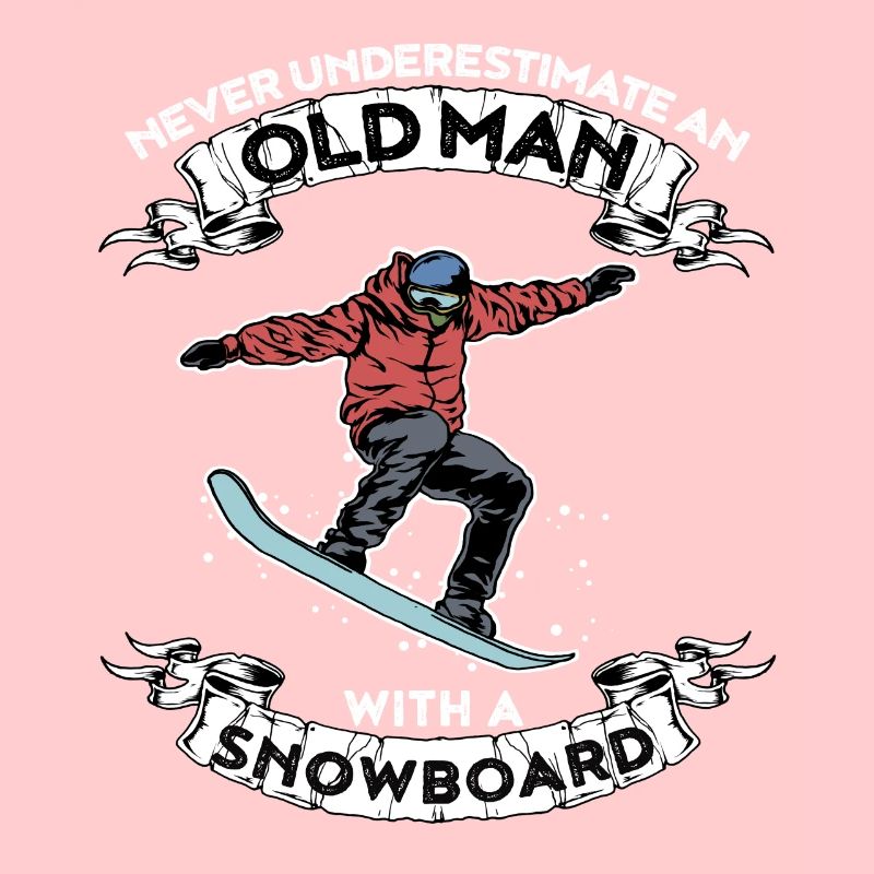 Never underestimate an old man with a snowboard