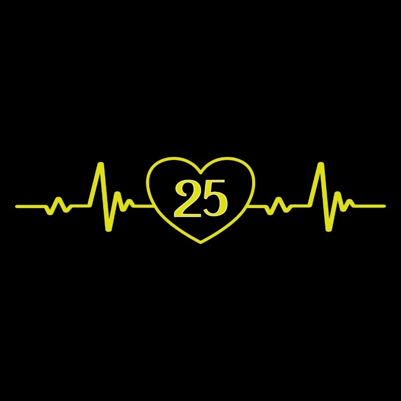 25th Birthday Heart 25