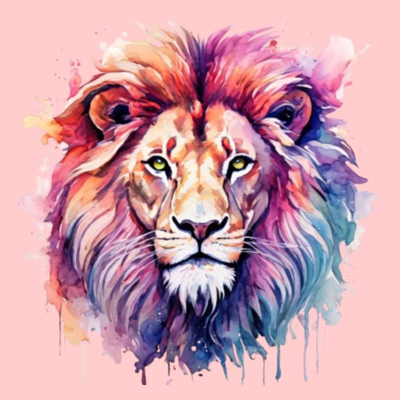 Löwe in Aquarell