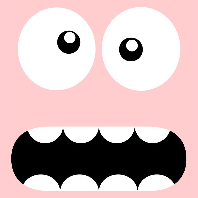 Drôle Cartoon Monster Face - Crazy / Smiley