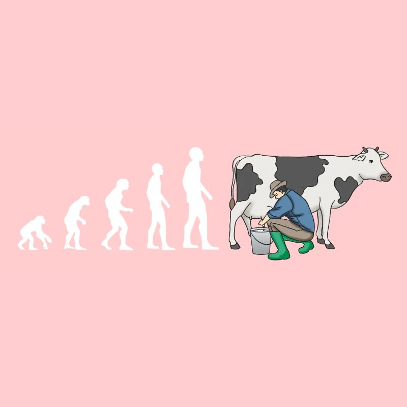 Evolution Bauer Kuh Melken