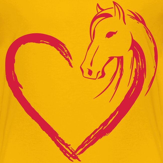 Pferde Herz - Kinder Premium T-Shirt