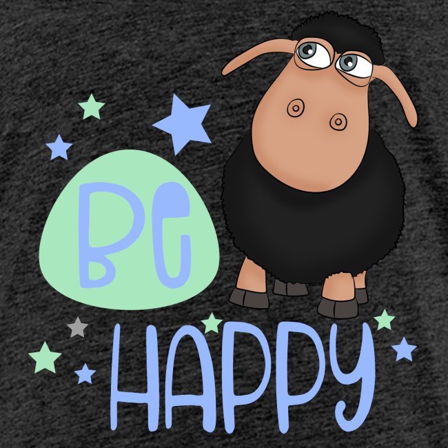 Schwarzes Schaf - Be happy Schaf - Glücksbringer