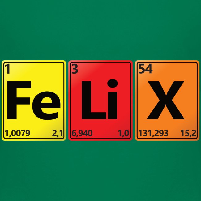 FELIX - Dein Name im Chemie-Look