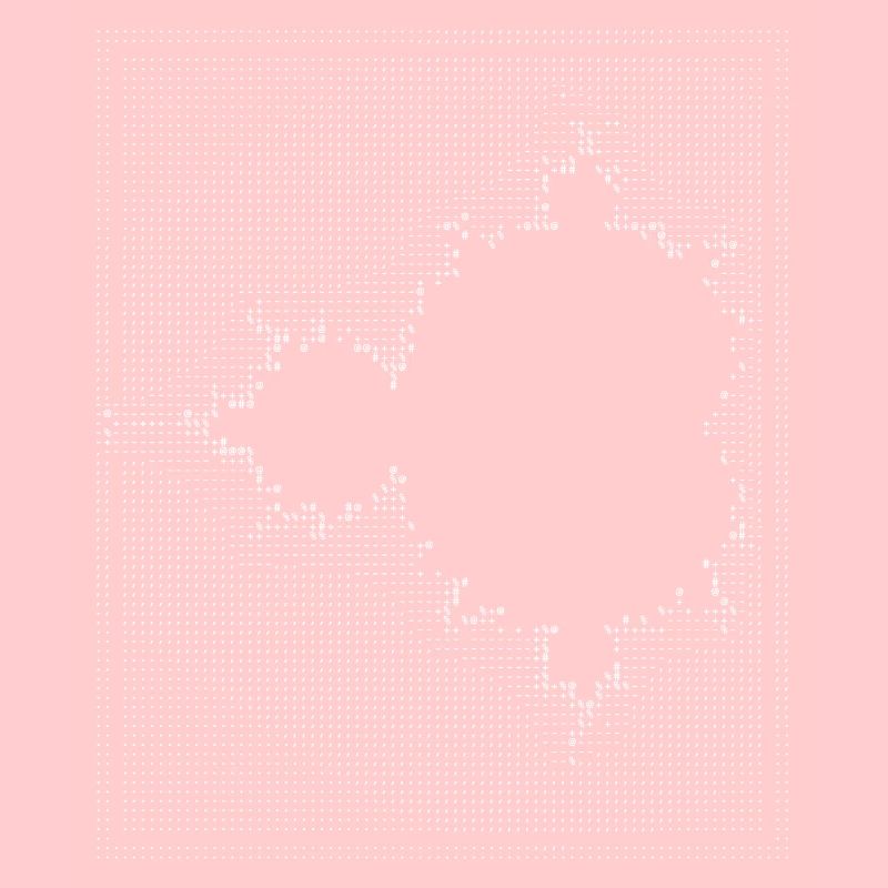 nerd mandelbrot ascii apfelmännchen code programer