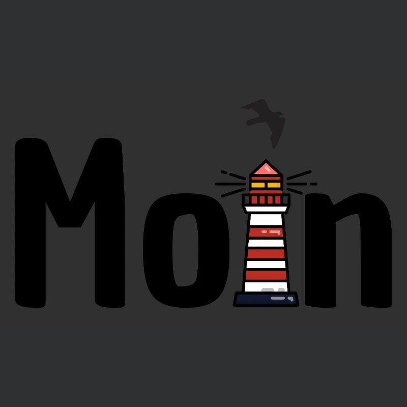 Moin Leuchtturm Möwe