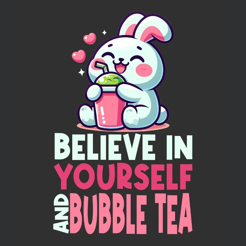 Kawaii Rabbit Bubble Tea Glaube an dich selbst