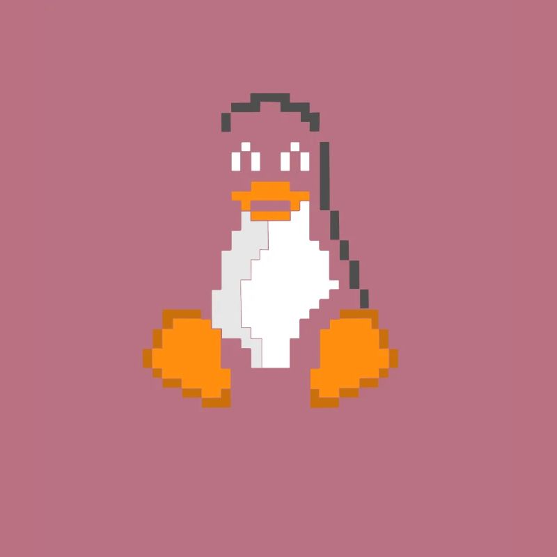 Linux Penguin Pixel Art Sys Admins Computer Hacker