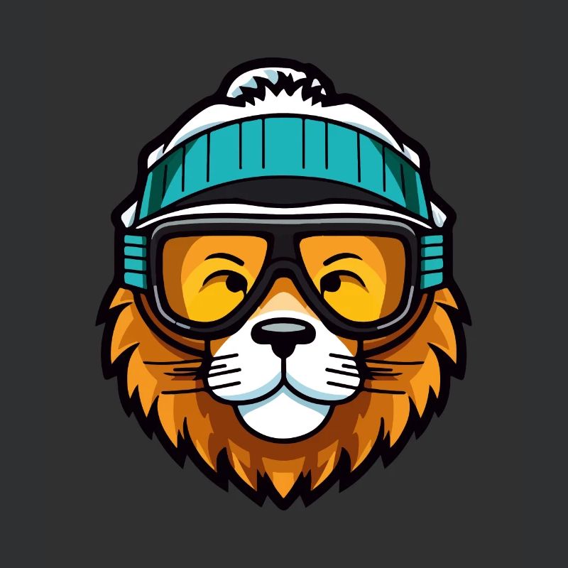 Löwe Snowboard Ski Brille Comic