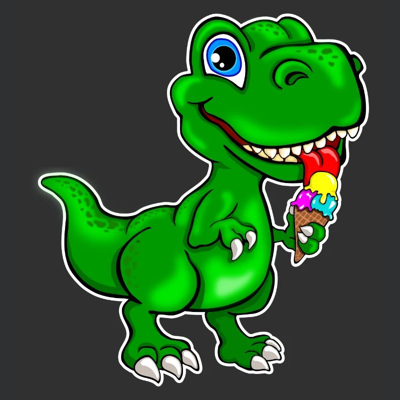 Dino mit Eis -Dinosaurier mit Eis