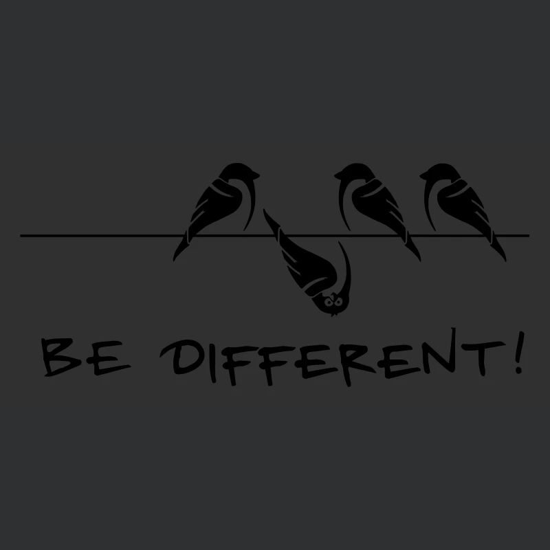Spatz Vogel be different Sei anders cool Geschenk