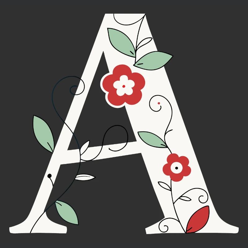 Buchstabe A Monogramm Retro