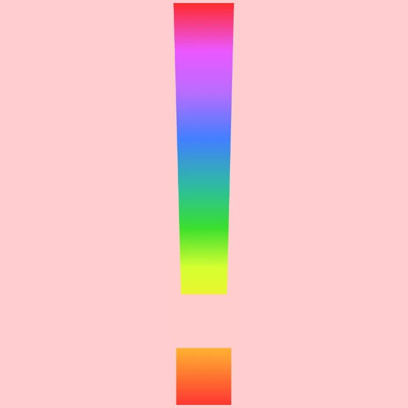 Rainbow exclamation mark
