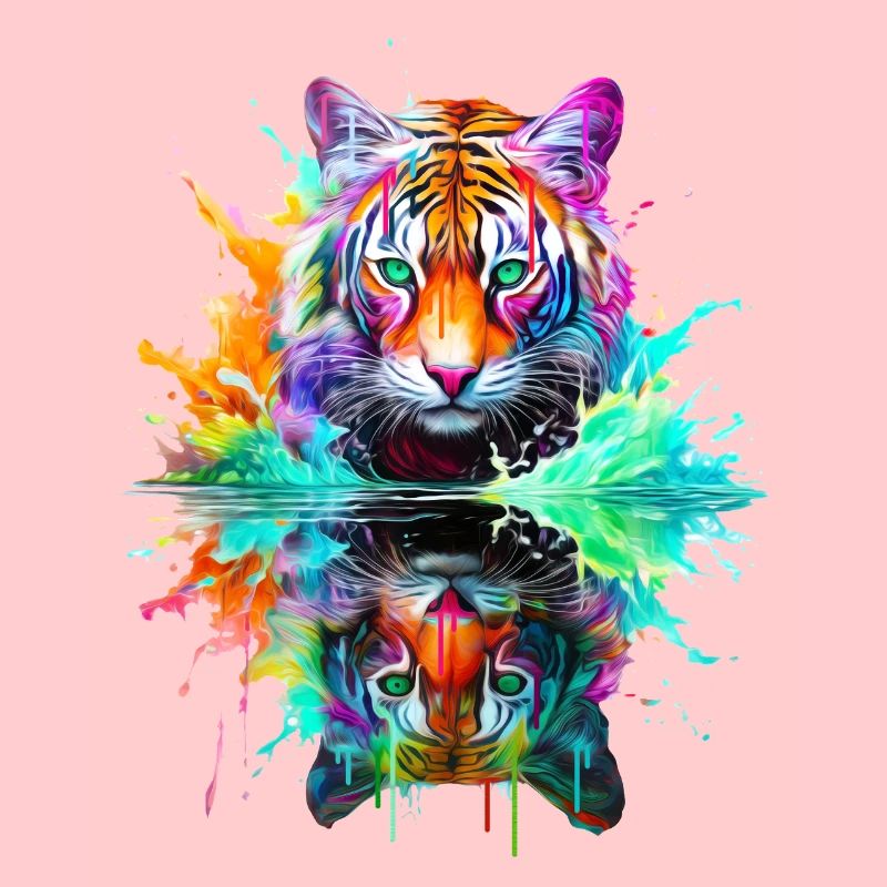 Reflet du tigre peint