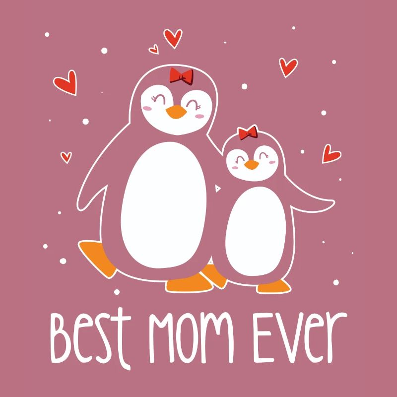 Best Mom Pinguin Muttertag Geschenk Mutter Mama