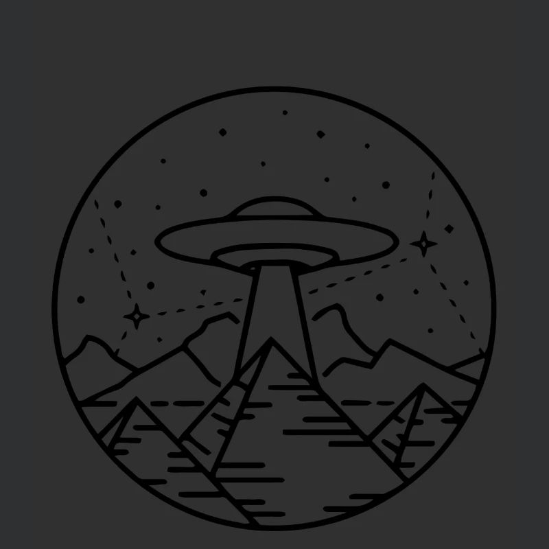 Ufo mit Pyramiden Geschenk Idee