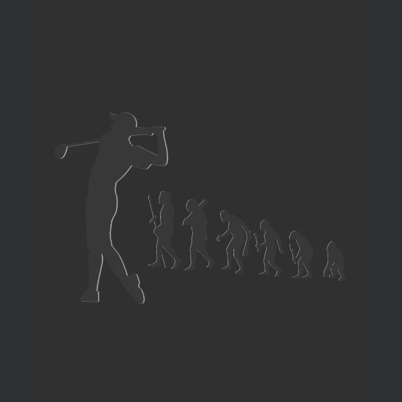 Evolution Golf Golfer Abschlag Entwicklung