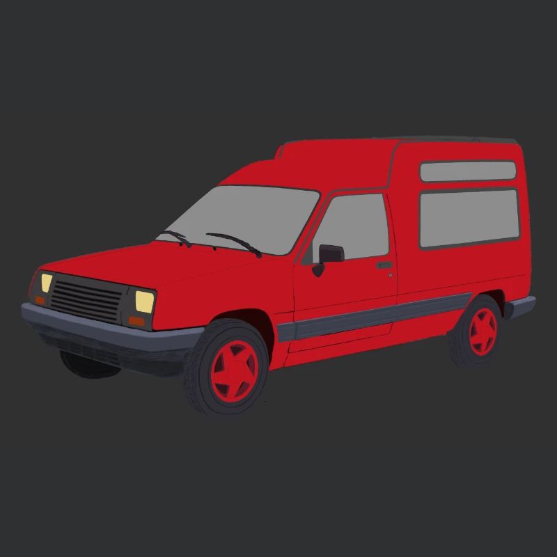 Fourgonnette rouge Rapid Express