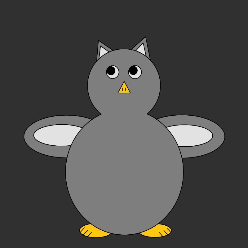 Cute Grey Owl - Gift Idea