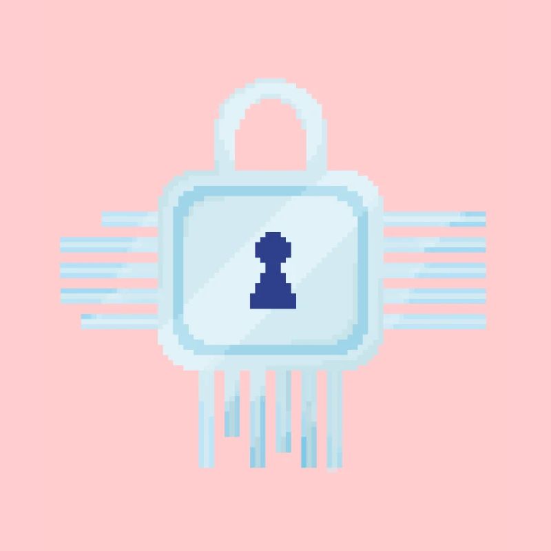 Retro Pixel IT Lock