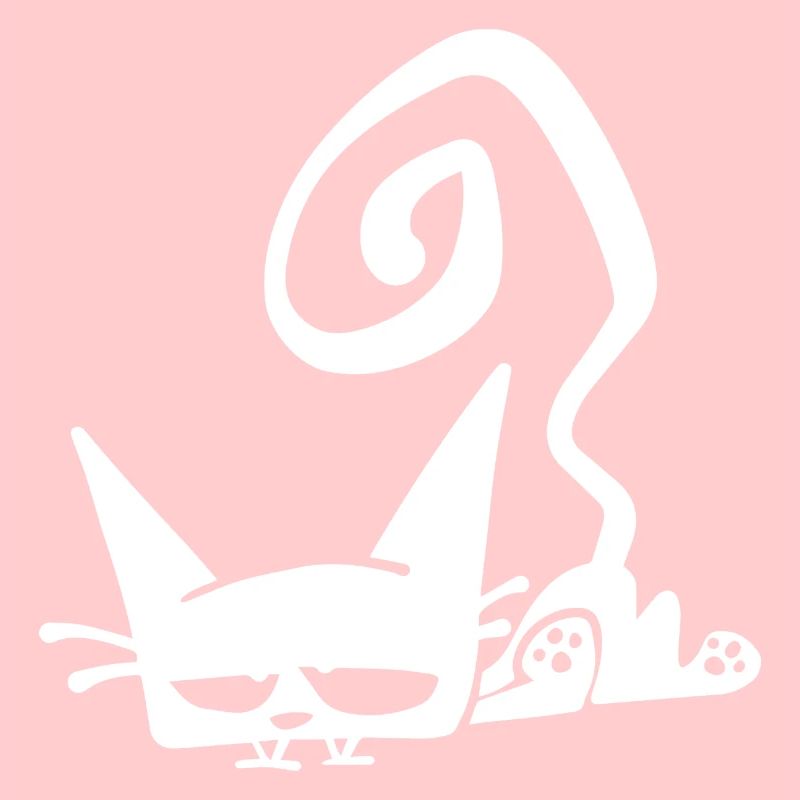 Tired Cat White