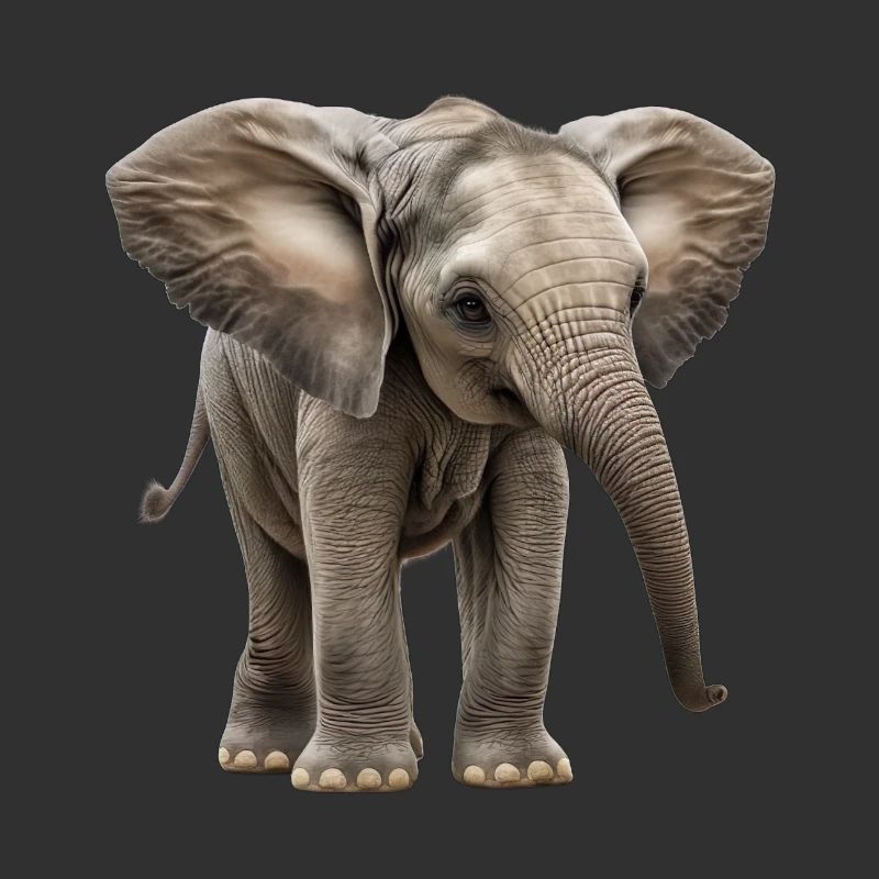 Méga mignon bébé éléphant