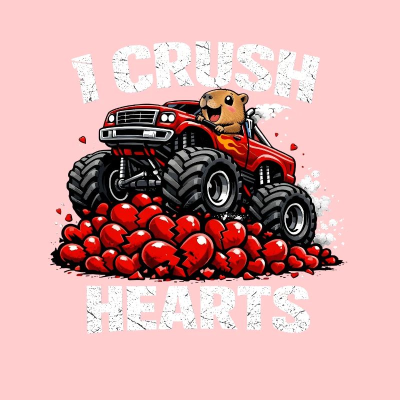 Valentinstag Ich zerquetsche Herzen Kapybara Tier