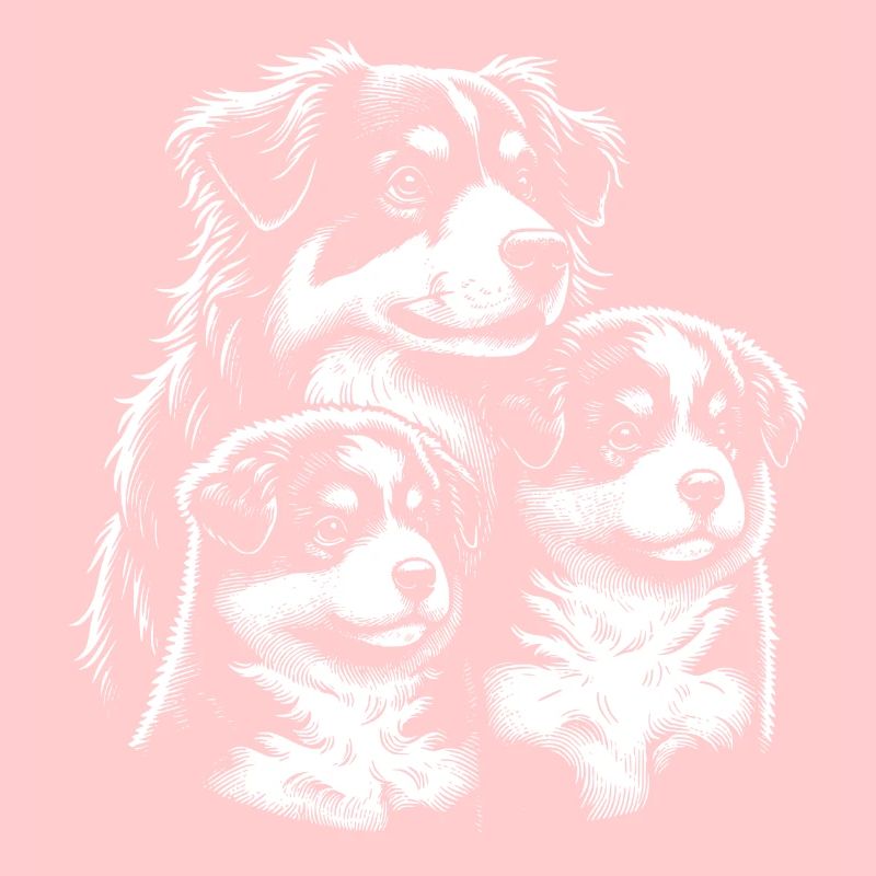 Australian Sheperd Mama mit Welpen