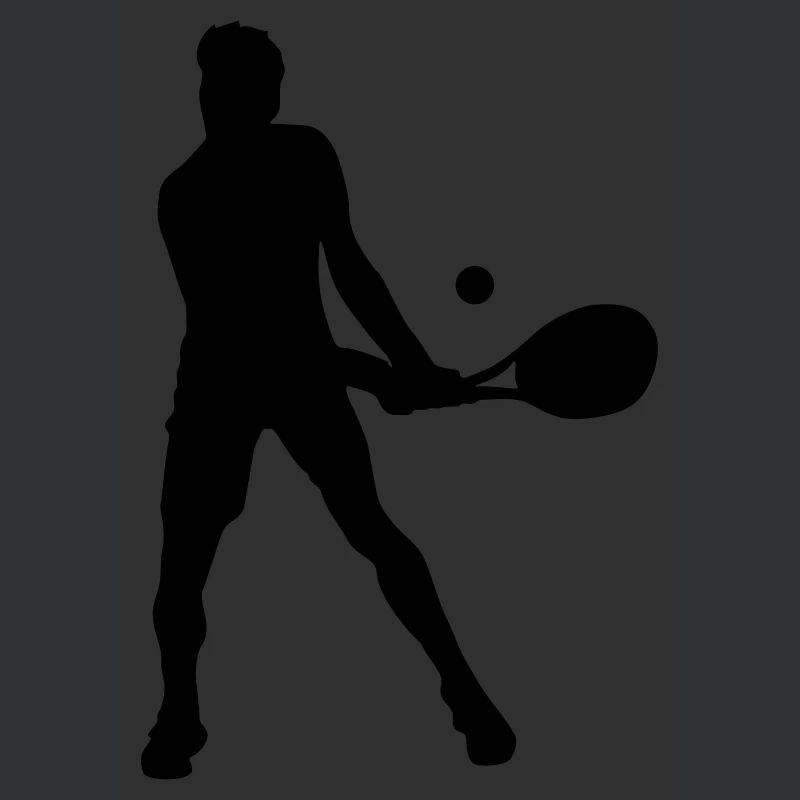 Squash player silhouette