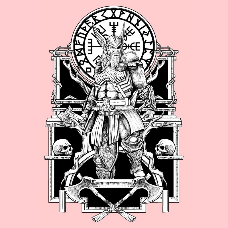 odin, thor, walhalla, valhalla, marteau, hache,