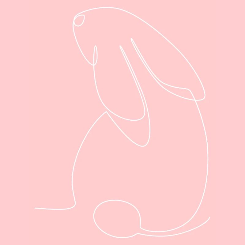 Trait de lapin dessiné