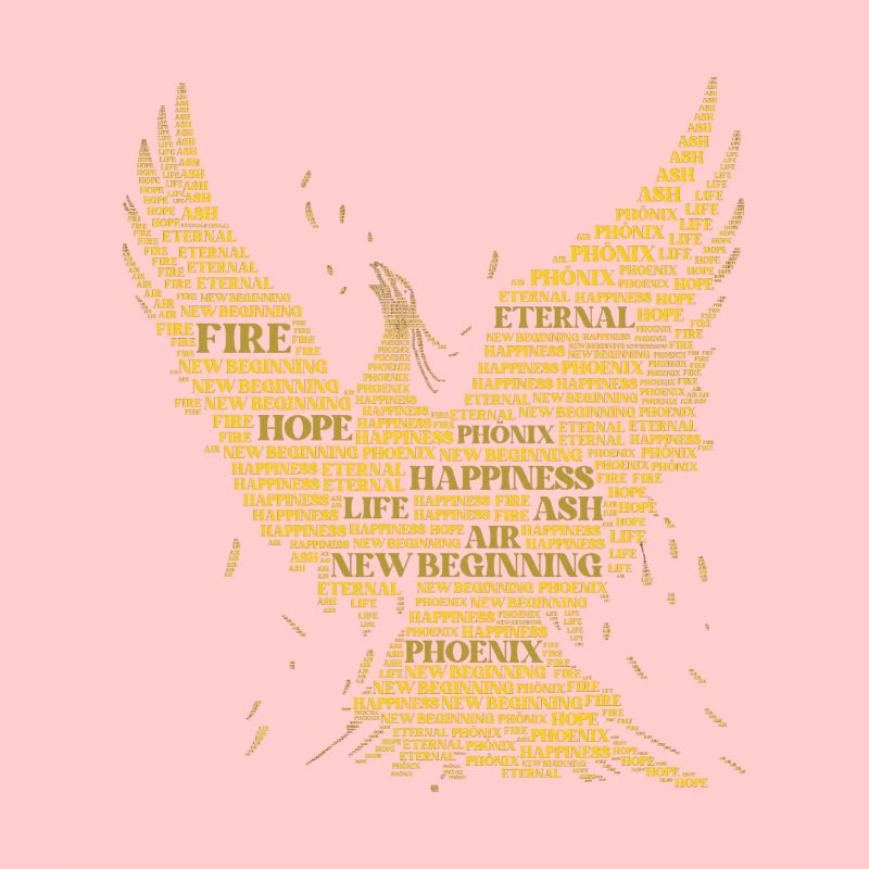 PHOENIX: Conception d’art de mots! Créatures mythiques, mythologie