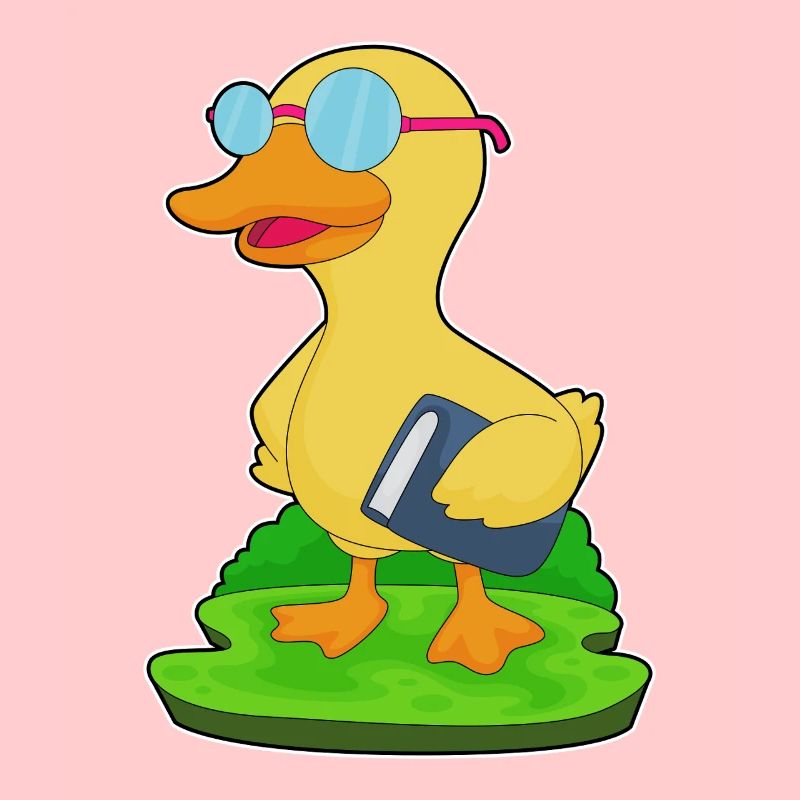 Ente Nerd Buch Brille