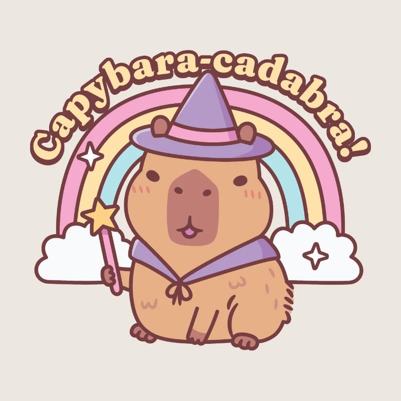 Mignon Capybara Magic Capybaracadabra Drôle