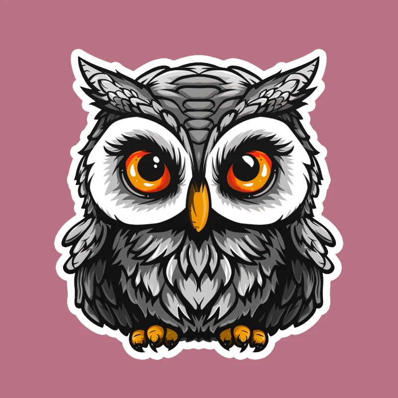 Cute Owl Kawaii Mascot