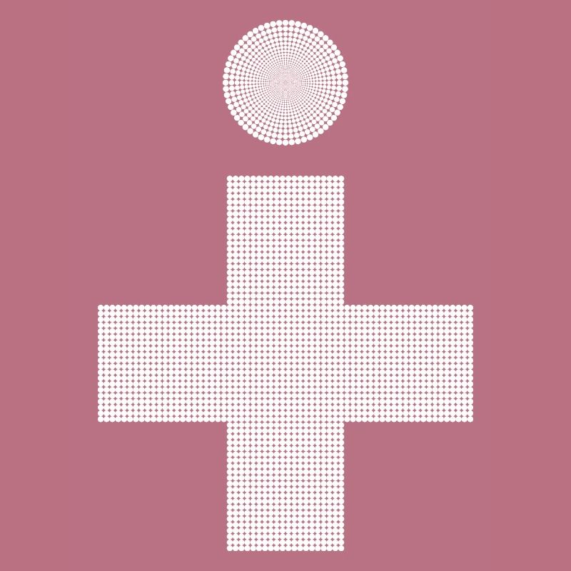 Croix avec des points beau style graphique