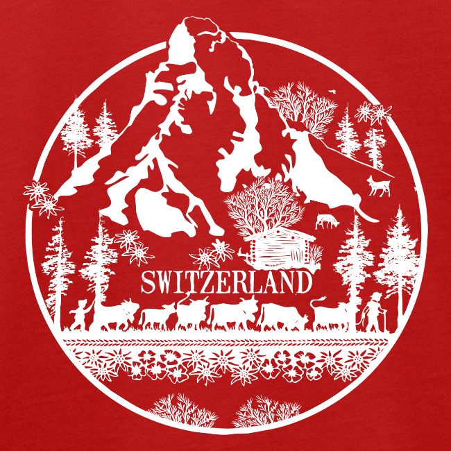 Schweizer Matterhorn Scherenschnitt