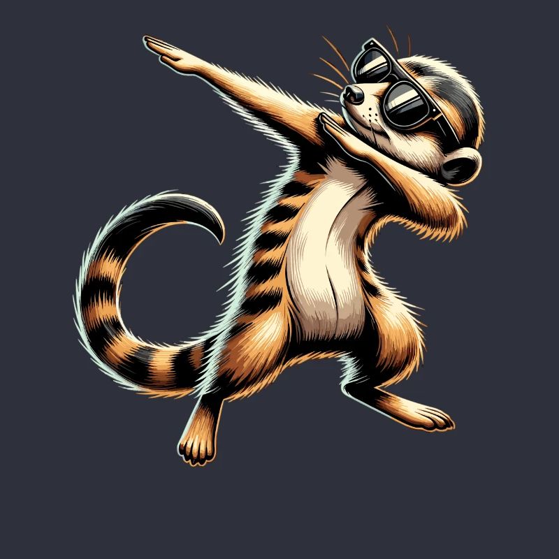Dabbing Erdmännchen mit Sonnenbrille Cool Erdmännchen