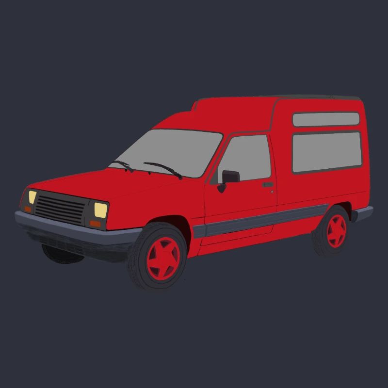 Fourgonnette rouge Rapid Express