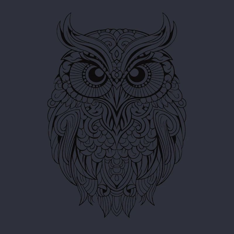 Mythisch magische Boho Eule mit Mustern