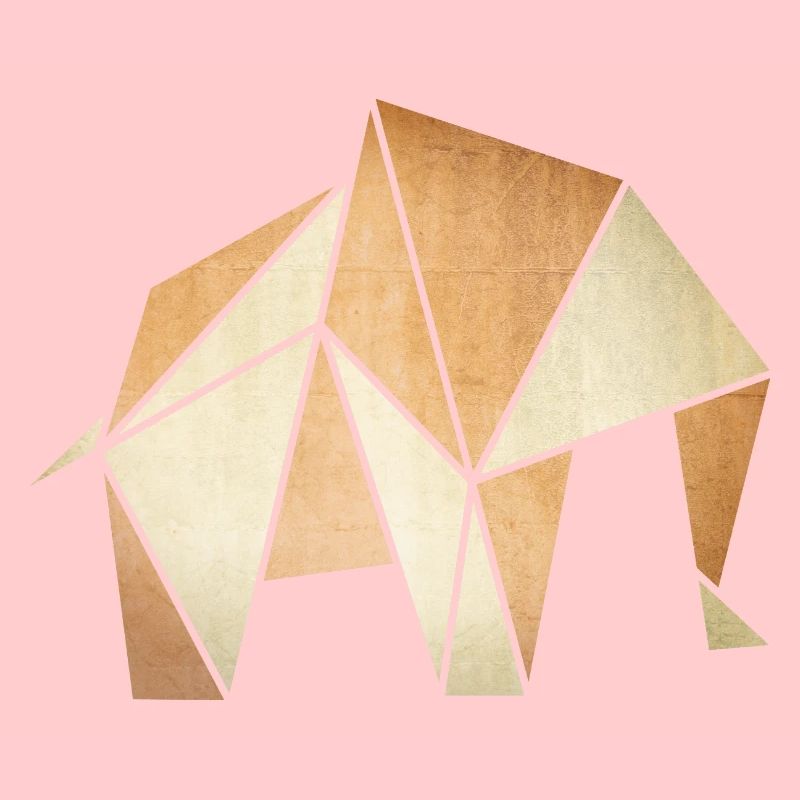 Origami: Elefant (Pergament-Optik)