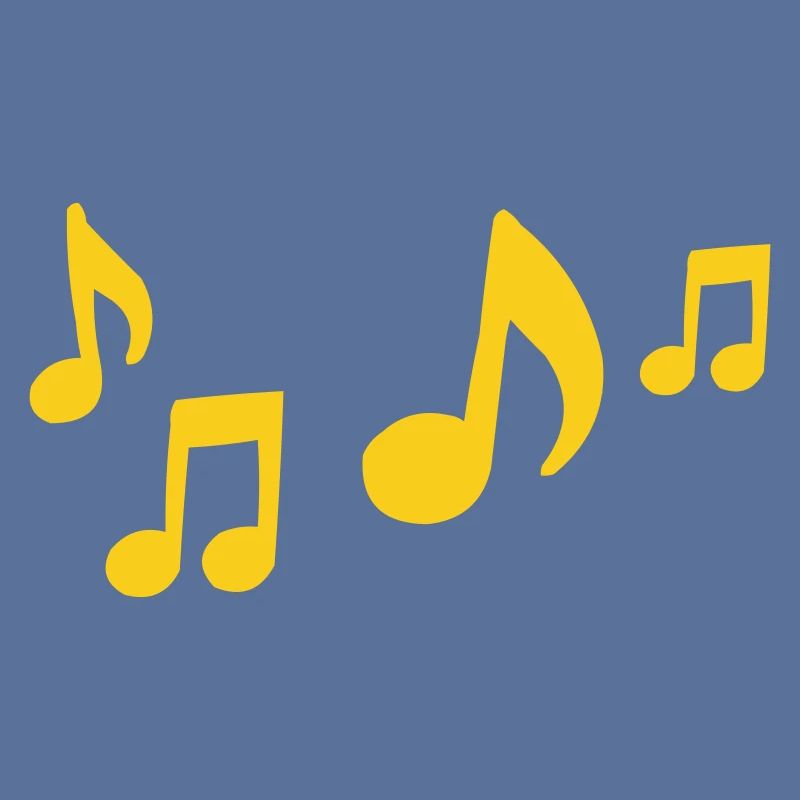 Yellow Musical Notes Contrast