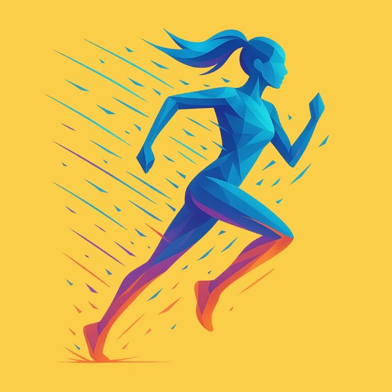 Geometric runner in motion