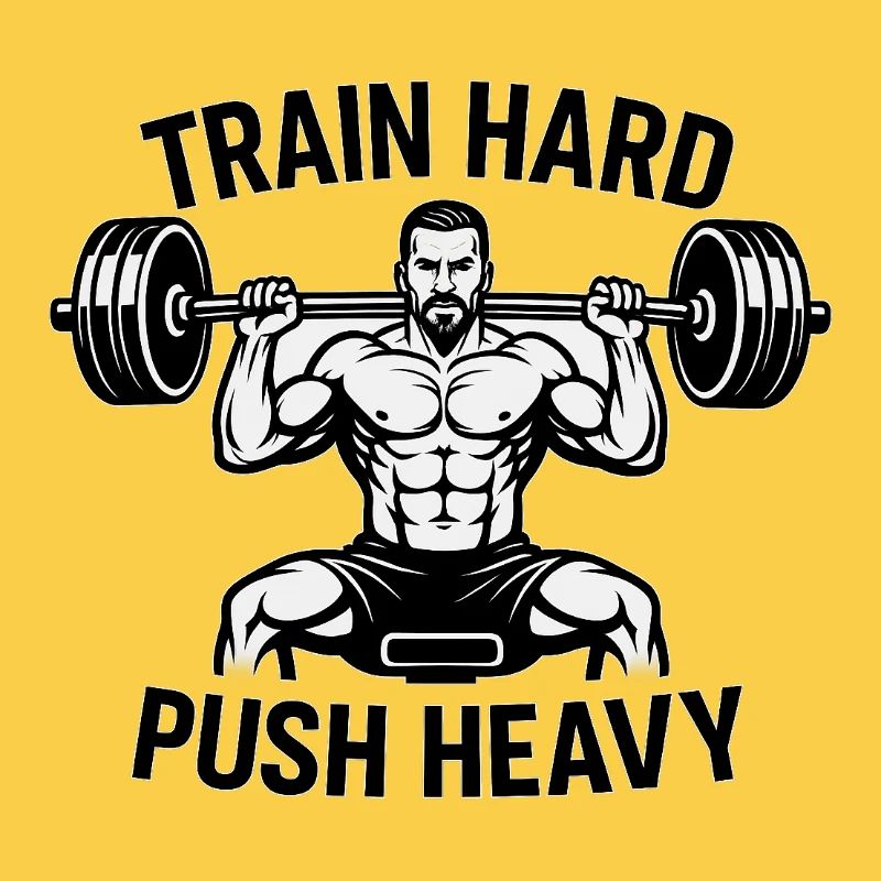 Devise de musculation Push Heavy
