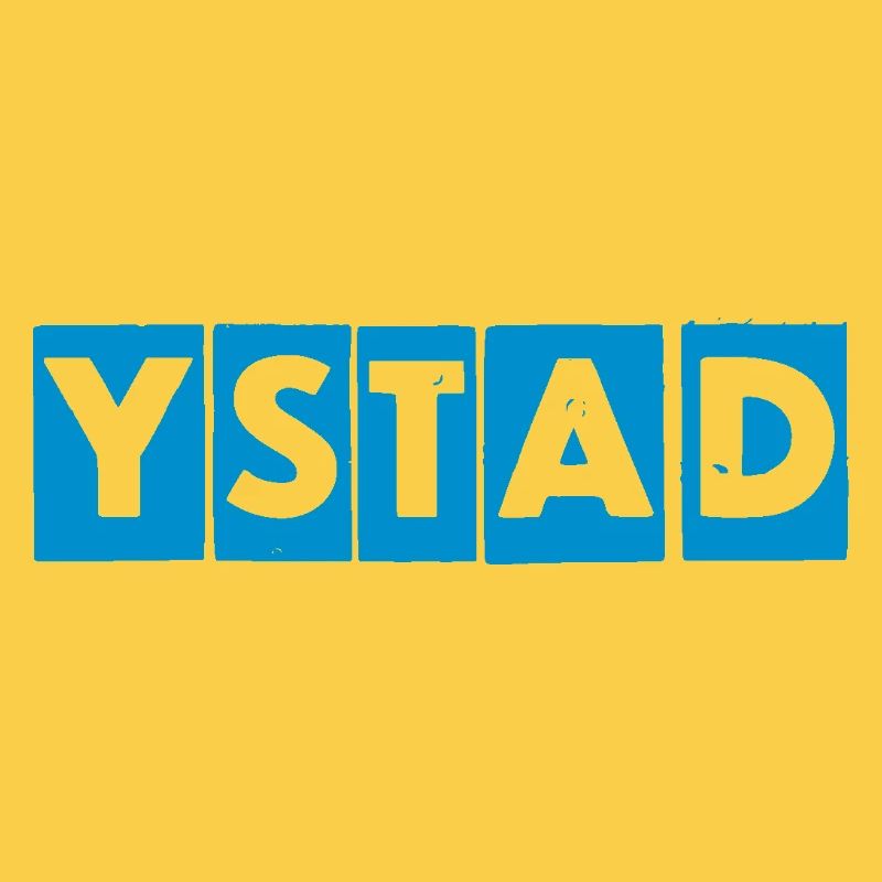 Ystad – Conception de texte bleu