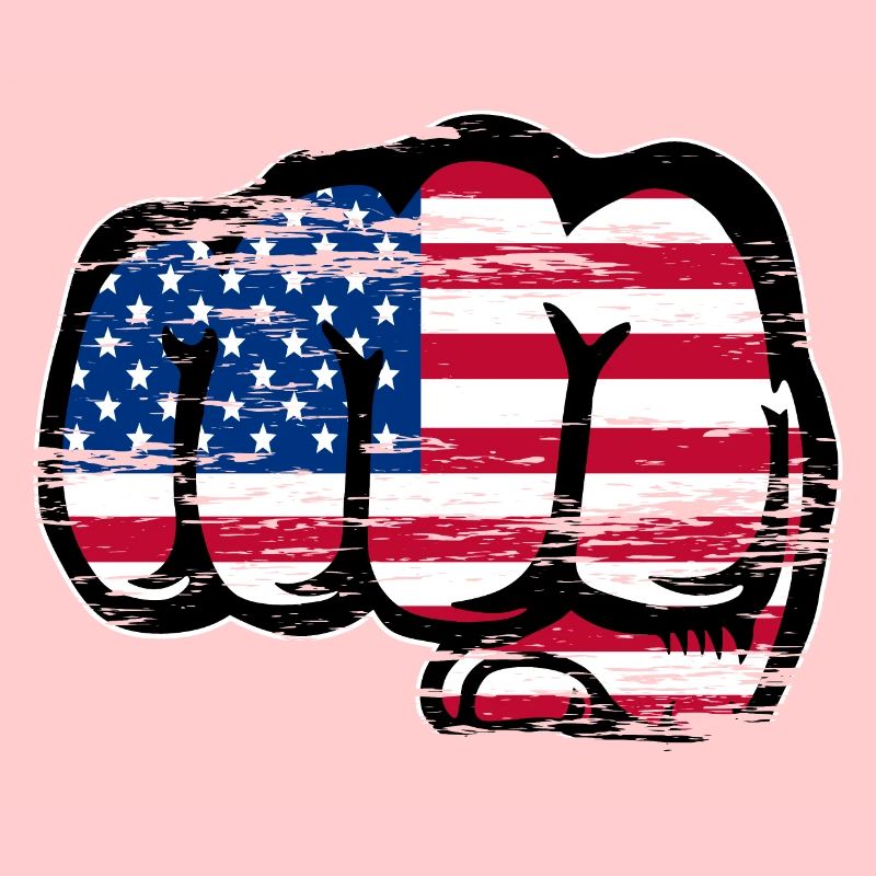Drapeau des États-Unis Poing à main utilisé