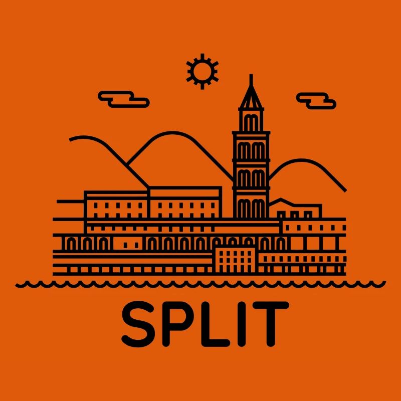 From Croatia with Love - Silhouette Split black