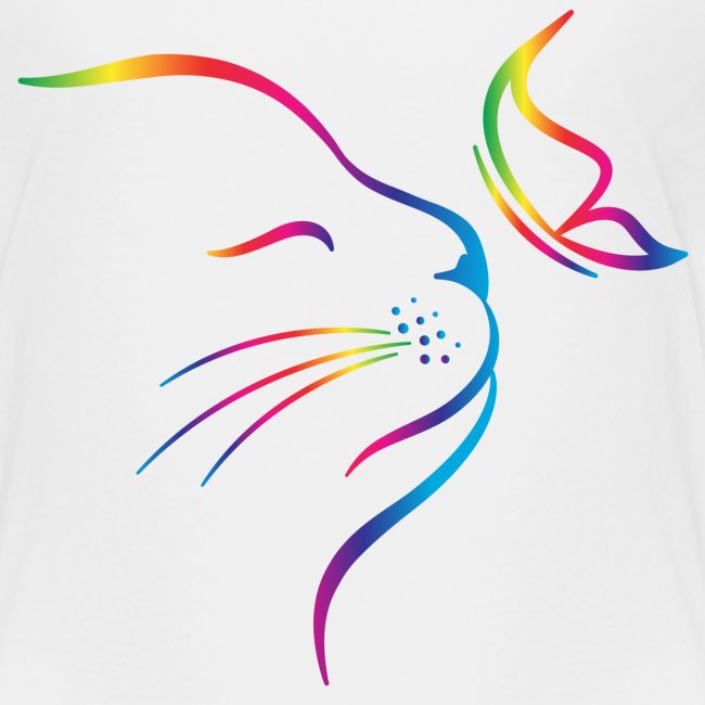 Vorschau: rainbow butterfly cat - Teenager Premium T-Shirt
