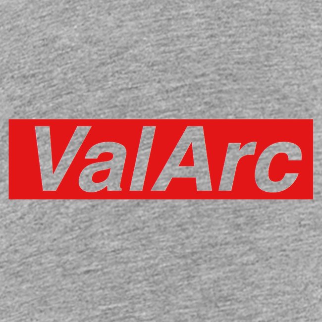 ValArc Text Merch Red Background