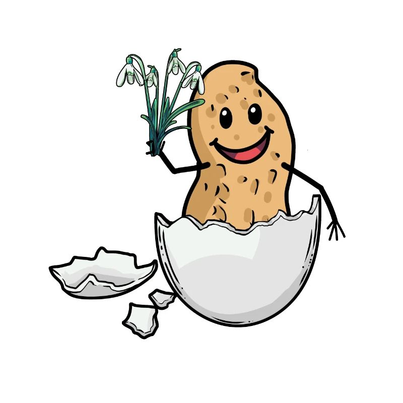 Easter Peanut Spring Easter Egg Flora Eggshell